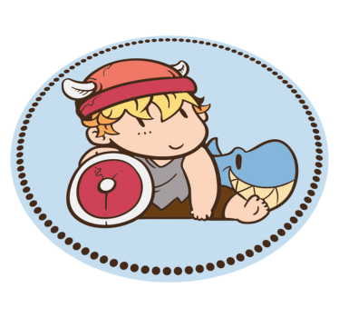 Gyerek viking harcos vinil szőnyeg gyerekek - TenStickers