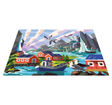 Norvég partvidék vinil szőnyeg természet - TenStickers