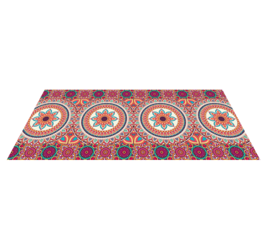 Színes mandala patchwork csempe szőnyeg - TenStickers