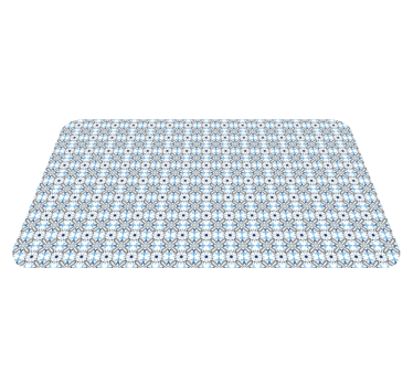 Szürke és kék csempe patchwork cserép szőnyeg - TenStickers