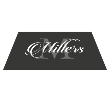 Elegáns egyedi és iniciálé vinil szőnyeg hálószoba - TenStickers