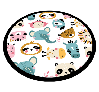 Színes szafari állatok vinil szőnyeg gyerekek - TenStickers