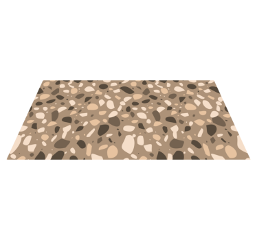 Barna klasszikus terrazzo textúrájú szőnyeg - TenStickers