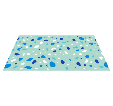 Kék terrazzo vinil szőnyeg - TenStickers