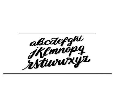 Fekete-fehér betűk vinil szőnyeg ábécé - TenStickers