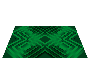 Zöld szürke fekete mozaik vinyl szőnyeg - TenStickers