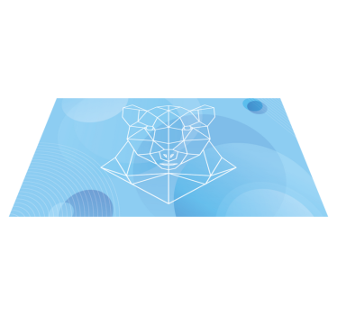 Geometrikus medve körvonal vinil szőnyeg állat - TenStickers