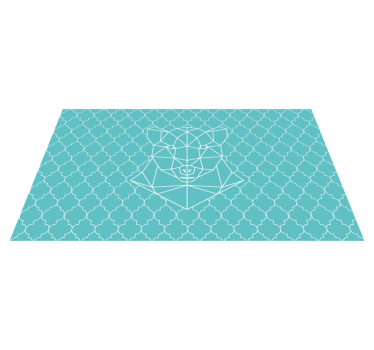 Geometrikus medve design vinil szőnyeg állat - TenStickers