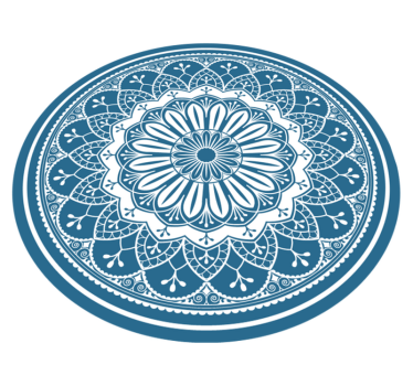 Nagy mandala a kék mandala szőnyegen - TenStickers