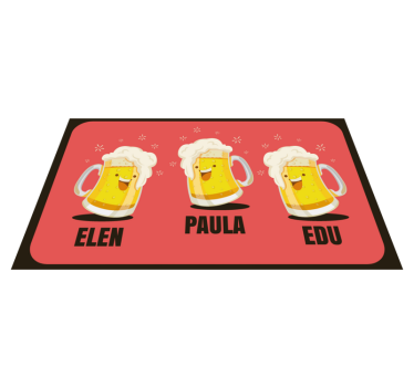 Egyedi söröskorsók Vinil szőnyeg előszoba - TenStickers