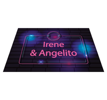 Neon textúrák személyre szabott vinilszőnyeg - TenStickers