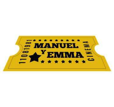 Retro jegy mozi személyre szabott vinyl szőnyeg - TenStickers