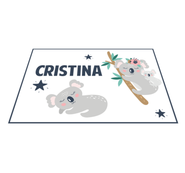 Két koala személyre szabott vinilszőnyeg - TenStickers