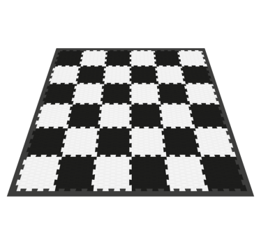 Fekete-fehér puzzle négyzetek babaszőnyeg - TenStickers
