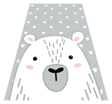 Szürke északi medve babaszőnyeg - TenStickers