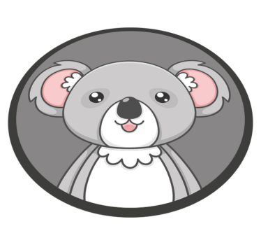 Aranyos koala illusztráció vinil szőnyeg gyerekek - TenStickers