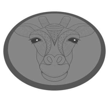 Szürke zsiráf mintázat vinil szőnyeg állat - TenStickers