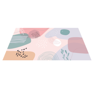 Absztrakt lágy formák vinil szőnyeg modern - TenStickers