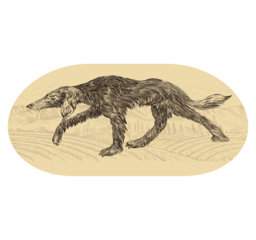 Elegáns kutya sziluett vinil szőnyeg állat - TenStickers