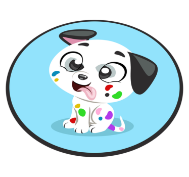 Színes kis dalmata vinil szőnyeg állat - TenStickers