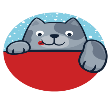 Vinil szőnyeg állat - bájos macska illusztráció - TenStickers