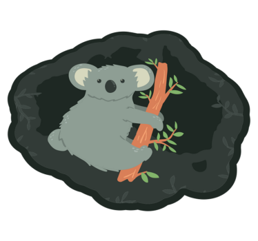 Aranyos koala medál vinil szőnyeg állat - TenStickers