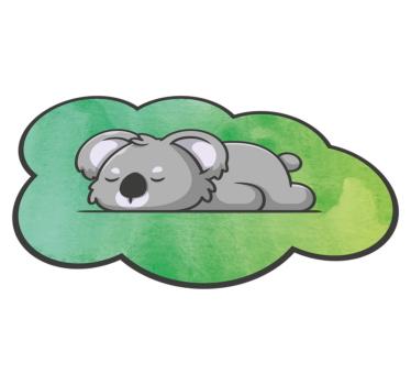 Szunnyadó koala vinil szőnyeg óvodák - TenStickers