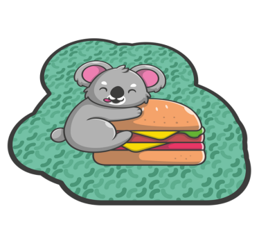 Aranyos koala falatkák vinil szőnyeg óvodák - TenStickers