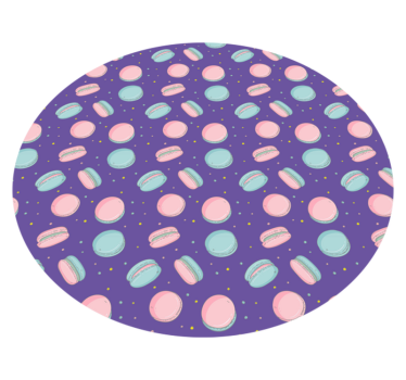 Színes macaron minta vinil szőnyeg gyerekek - TenStickers