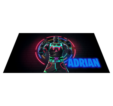 Neon karakterkijelző Vinil szőnyeg nevekkel - TenStickers