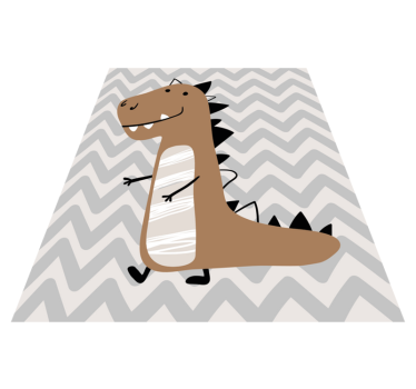 Barna bébi t-rex vinil szőnyeg mások - TenStickers