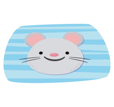 Aranyos egér portré állati szőnyeg - TenStickers
