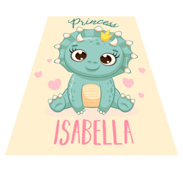 Dinoszaurusz hercegnő névvel vinil szőnyeg mások - TenStickers