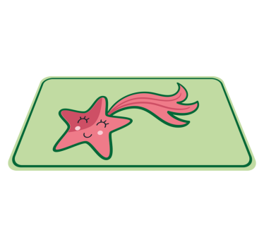 Vörös és zöld csillag szőnyeg - TenStickers