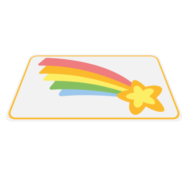 Szivárványcsillag motívum vinil szőnyeg gyerekek - TenStickers