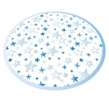 Csillagos kék minta vinil szőnyeg óvodák - TenStickers