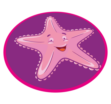 Aranyos tengeri csillag karakter vinil szőnyeg gyerekek - TenStickers