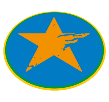 Kék csillagos akcentus vinil szőnyeg mások - TenStickers
