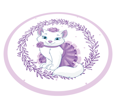 Aranyos mosolygós fehér macska hálószoba szőnyeg - TenStickers