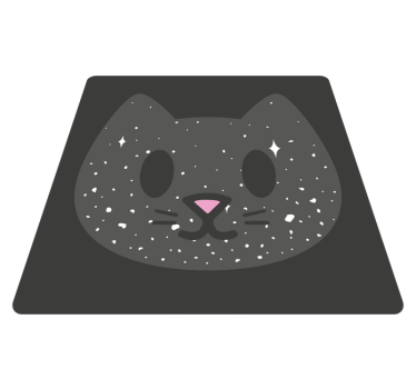 Aranyos macska arc vinil szőnyeg óvodák - TenStickers
