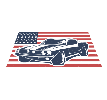 Amerikai legenda izom autó nappali szőnyeg - TenStickers