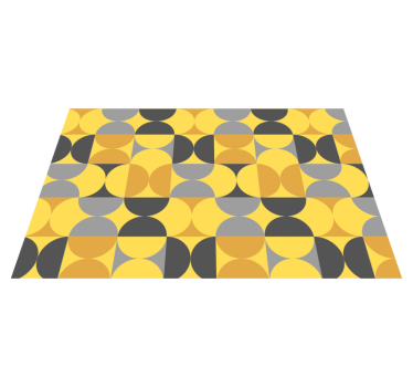 Geometriai groovy mintás nappali szőnyeg - TenStickers