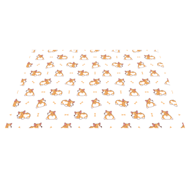 Aranyos corgi karakterek vinil szőnyeg gyerekek - TenStickers