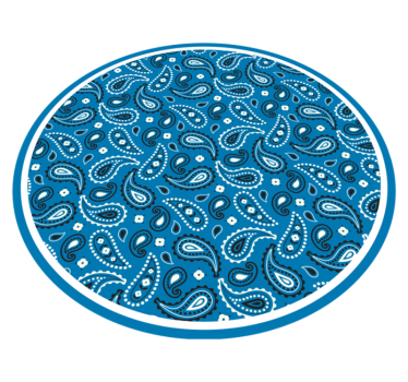 Kék mintás paisley vinil szőnyeg etnikai - TenStickers