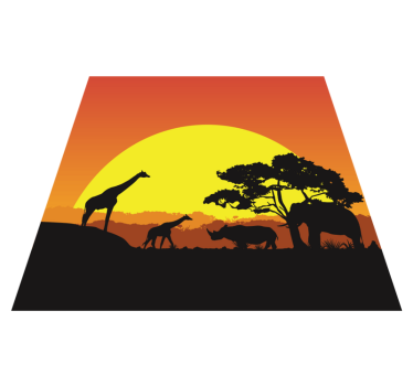 Afrikai szavanna kortárs szőnyegek - TenStickers