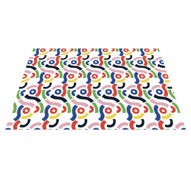 élénk geometriai formák vinil szőnyeg mozaik - TenStickers