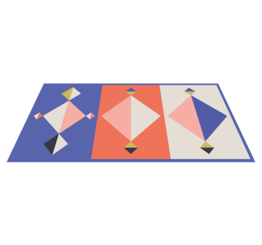 Geometrikus mintás art szőnyegek - TenStickers