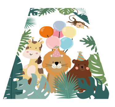Szafari állatok léggömbös állati szőnyeggel - TenStickers