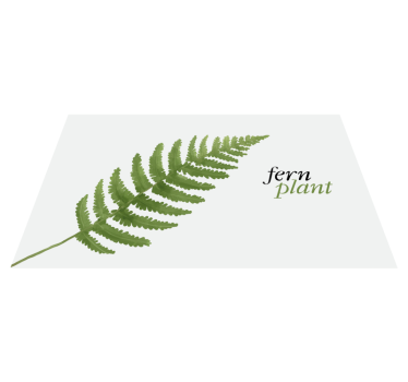 Páfrány növény minimalista stílusú egyedi szőnyeg - TenStickers