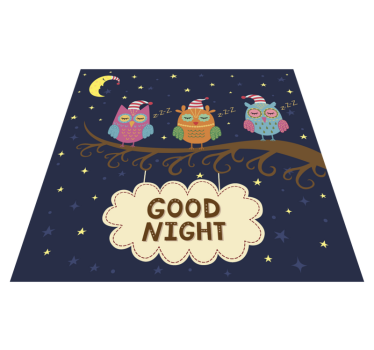 Alvó bagoly sapkával hálószoba szőnyeg - TenStickers